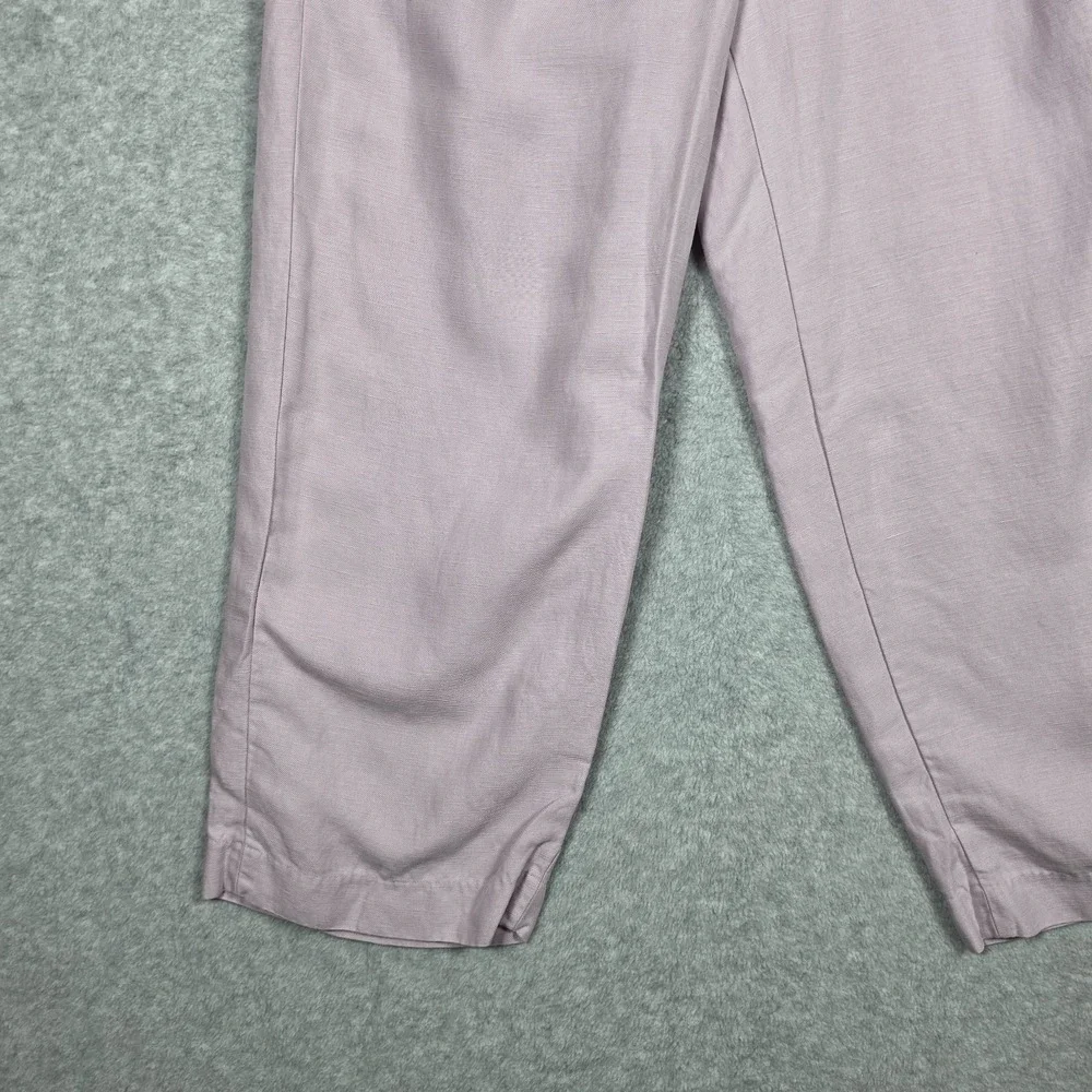 Wilfred Pants Womens Size 4 Lilac The Effortless Pant Cropped Linen Blend Relaxe